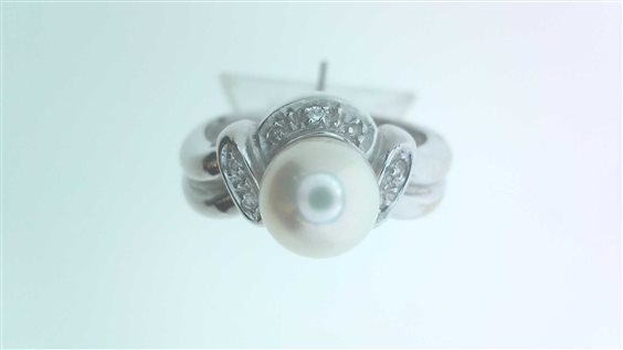 Anello Sommer Donna Perla in Oro bianco Perla PERLA AKOYA DIA CT 0.03 SOMMER - PERLA AKOYA DIA CT 0.03 SOMMER
